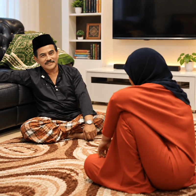 Suasana perbualan dalam ruang rawatan.